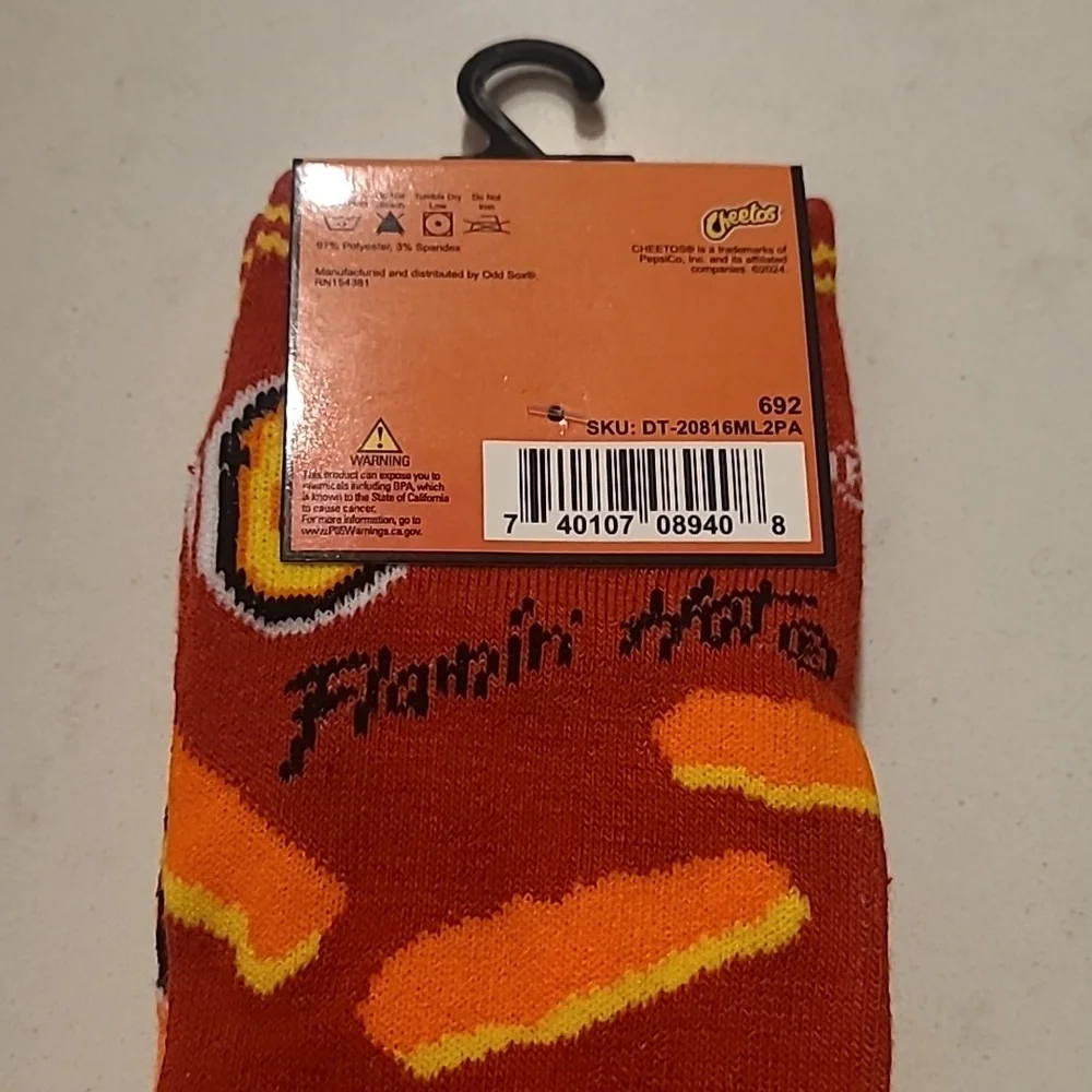 New! 2 Pack Cheetos Ankle Socks